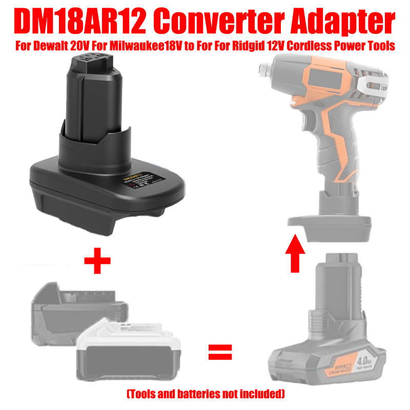 Power Tools Use - Adaptateur de batterie HAKSINKY DM18AR12 pour